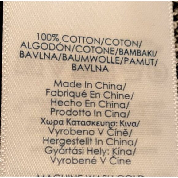 CHAPS Sweater Vest Button Up Black Ivory Southwest Aztec Cotton Knit - Large - Picture 8 of 8